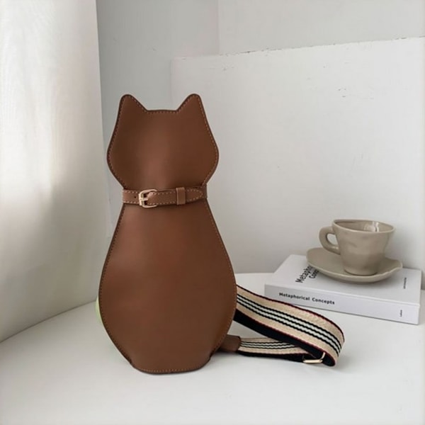 Lynlås Hundeformet Crossbody-taske PU-læder tegneseriehåndtaske GRÅ grey Puppy-Puppy