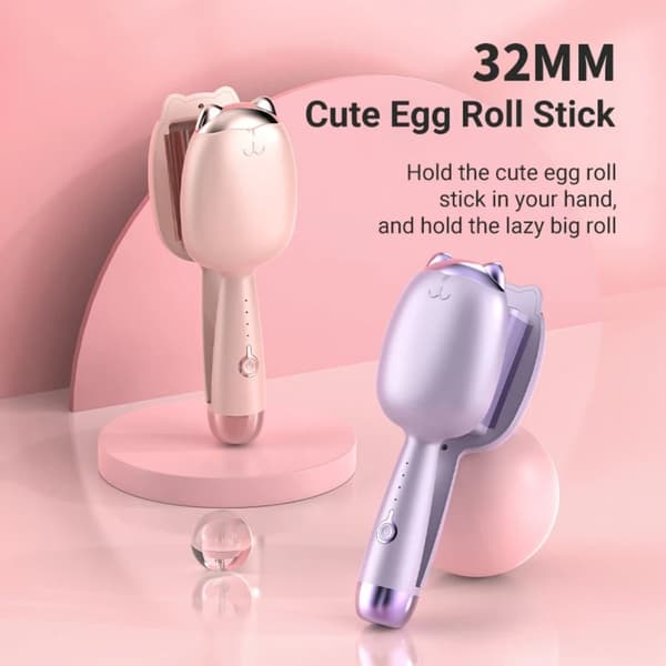 Egg Roll Hårbølgejern Hårkrøller ROSA pink