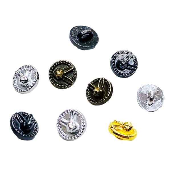 20 stk Mini Knapspænde DIY Dukketøj SORT Black