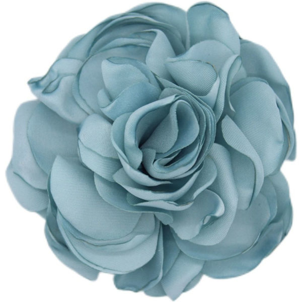 Stoff Stor Rose Blomster Brosje Blomster Brosje GRÅ grey