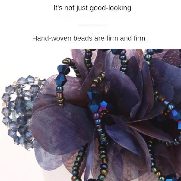 Garn Blomst kvast Hårnåle Blomst Hestehale Clip LILLA purple