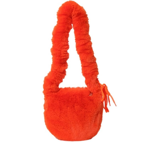 Kvinner Furry Crossbody Bag Y2K Furry Satchel Bag ORANGE orange