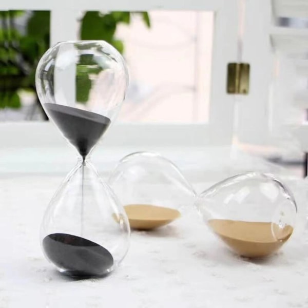 15/30 minutter Timeglass Timer Timeglass Timer SVART 30MIN black 30min-30min