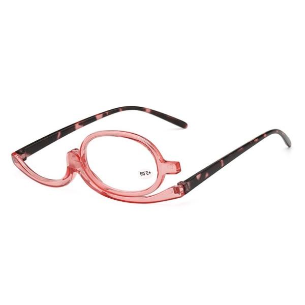 Roterande smink Läsglasögon Vikbara glasögon ROSA Pink Strength 1.00-Strength 1.00