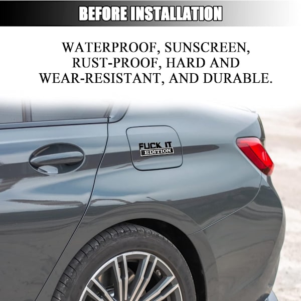 Fuck IT Edition Emblem Decal 3D Letter Fender Badge Stickers Style2