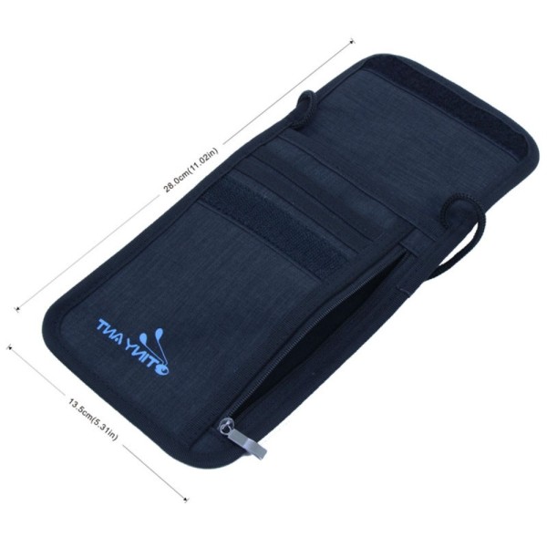 RFID Opbevaringstaske Rejsedokument Pastaske SORT Black