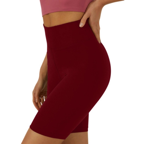 Sportshorts med hög midja WINE RED XL Wine Red XL