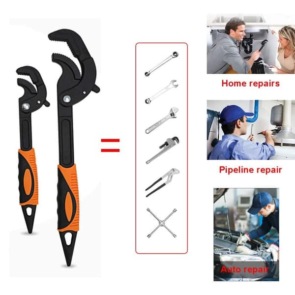 Justerbar skiftenøkkel \"Magic Wrench\" SETT Set
