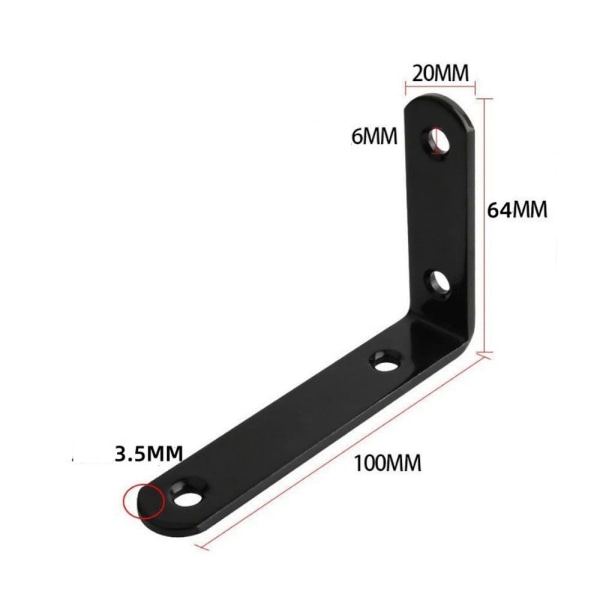 Trekantet beslag Hyldebeslag 1PC100MM 100MM 1Pc100mm