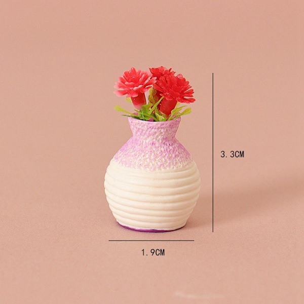 Nukkekodin miniatyyri muovinen simulaatiomaljakko 8 8 8