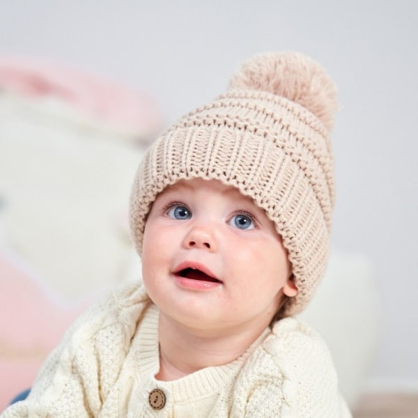 Baby strikket lue varm lue ROSA pink 495c | pink | Fyndiq