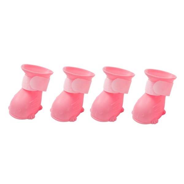 4 STK/sett Pet Regnsko Hundesko PINK M pink M
