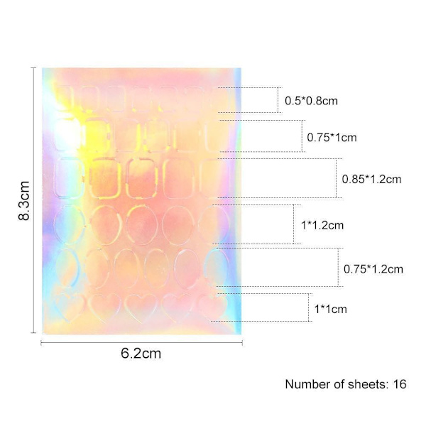 Laser Nail Film Aurora Nail Foils Nail Cube Sticker