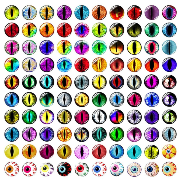 20 stk/10 par Eyes Crafts Eyes Puppet Crystal Eyes 8MMCOLOR 8mmcolor random