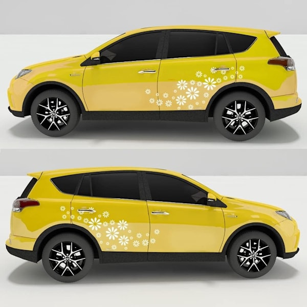 60 kpl kukka-autotarrat Mini Graphics -auton korin tarratarrat