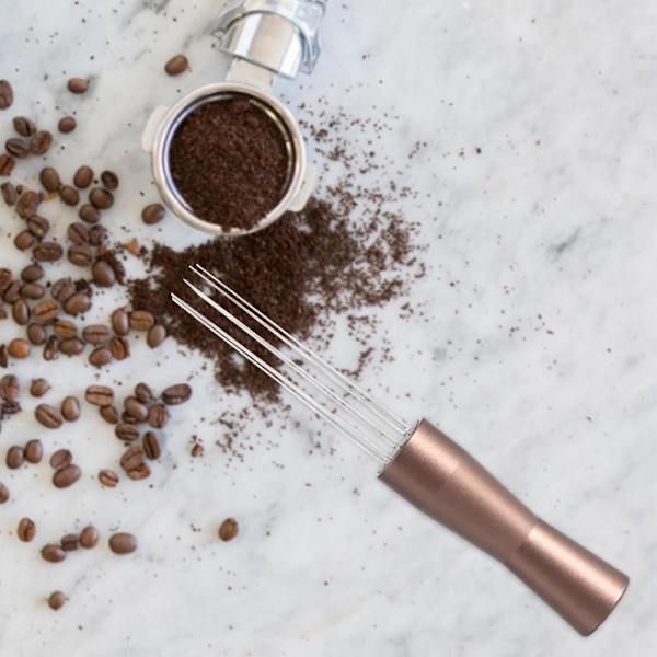 Nål Kaffe Tamper Espresso Pulver rører SVART Black