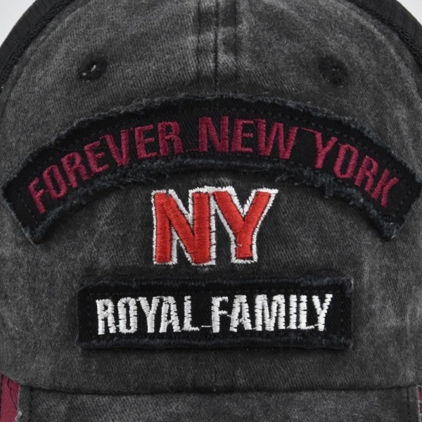 Brev Broderi Baseball Caps Net Snapback Hatte GRÅ GRÅ grey