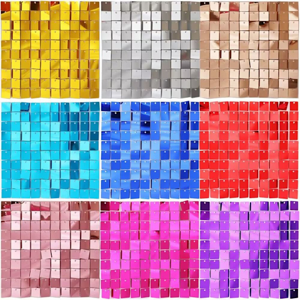 Sequin Baggrund Sequin Panel Vægdekoration SORT SORT black