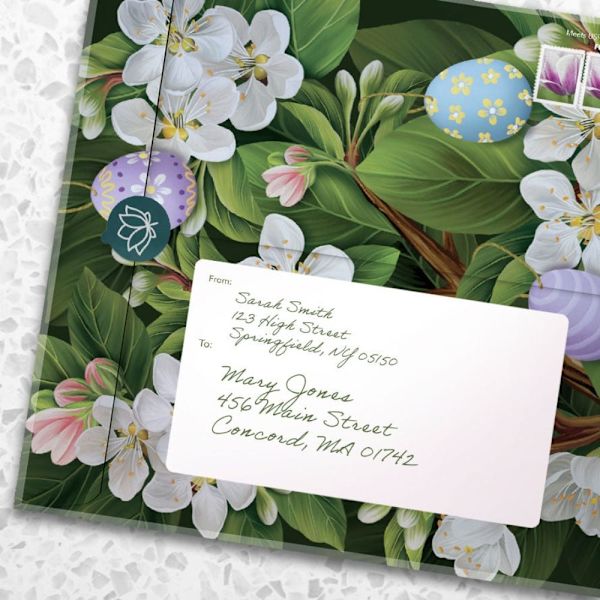 Easter Egg Tree Card Flower Blessing Tree Gratulationskort påske