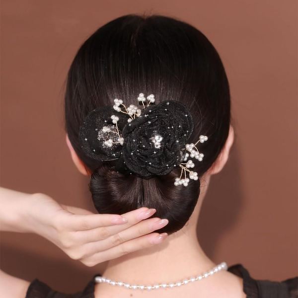 Flower Hair Clip -hiusnumpukone HARMAA Grey