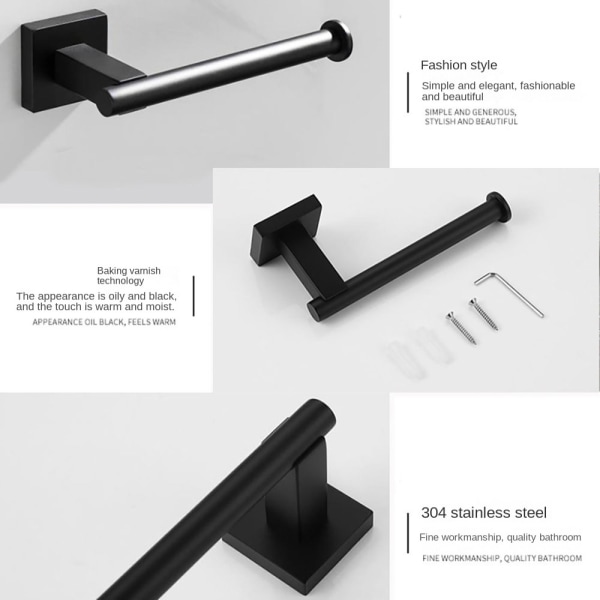 Toalettpapirholder Toalettrullholder SORT SORT black