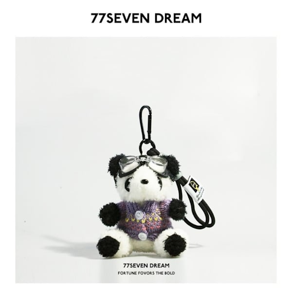 Panda Doll Nøgleringe Panda Pilot Pendant D D D