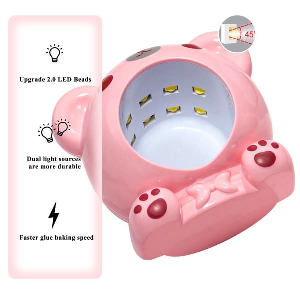 Mini Negletørker UV LED Neglelampe HVIT white