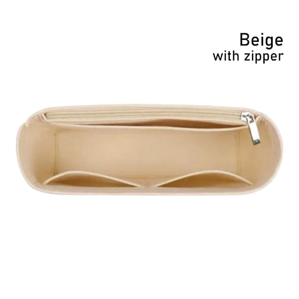 1kpl Insert Bag Linner Laukku BEIGE VETOketjulla BEIGE VETOketjulla beige with zipper