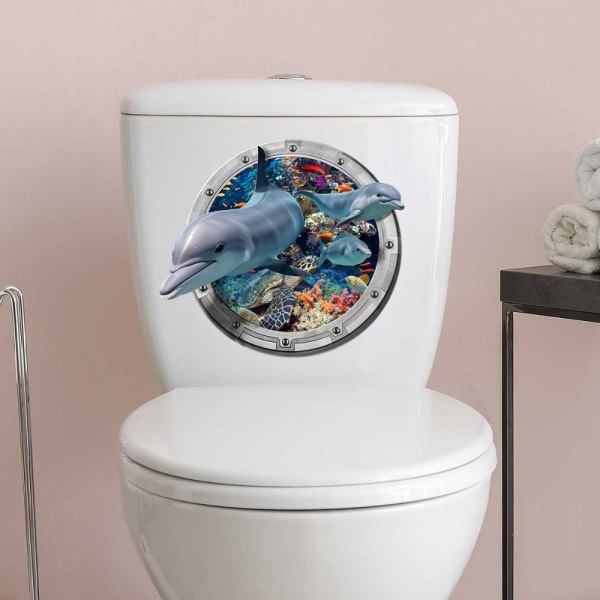 3D Infauna WC-tarrat Vivid Sea Life Decals TURTLE TURTLE turtle