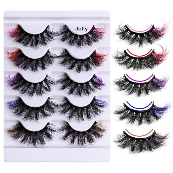 Fargede Vipper Fluffy Mink Vipper CLOVER CLOVER Clover
