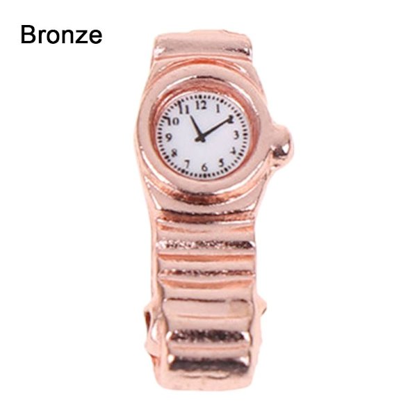 Dockskåpsklocka Mini Modell Leksak BRONS Bronze