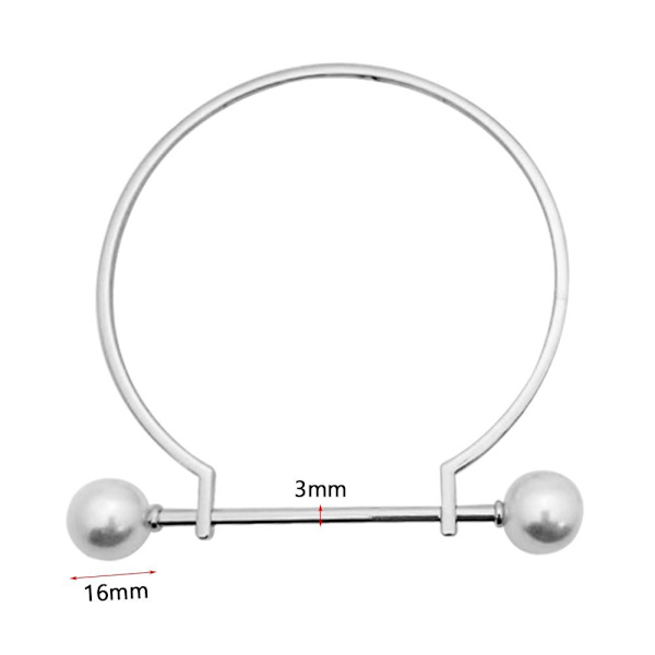 Taske Circle Håndtag Metal Taske Håndtag SØLV silver