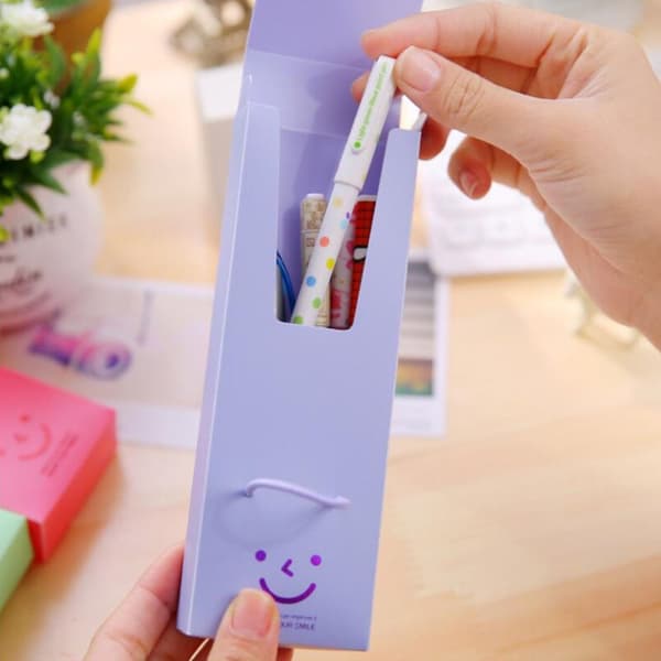 Pencil Case Pen Opbevaringsboks BLÅ Blue