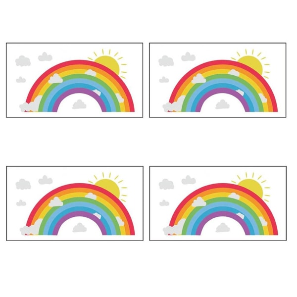 Pimeässä hehkuvat Rainbow-seinätarrat 1 kpl 1 kpl 1PCS