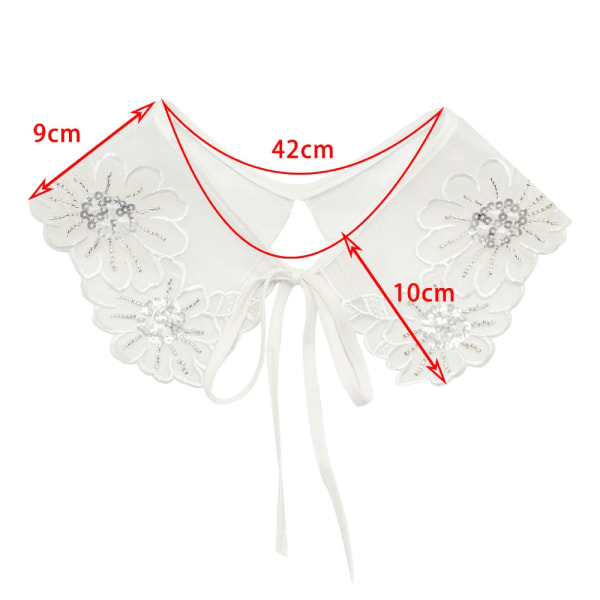 Kvinners blondekrage Dingzhu sjalkrage Front Placket krage