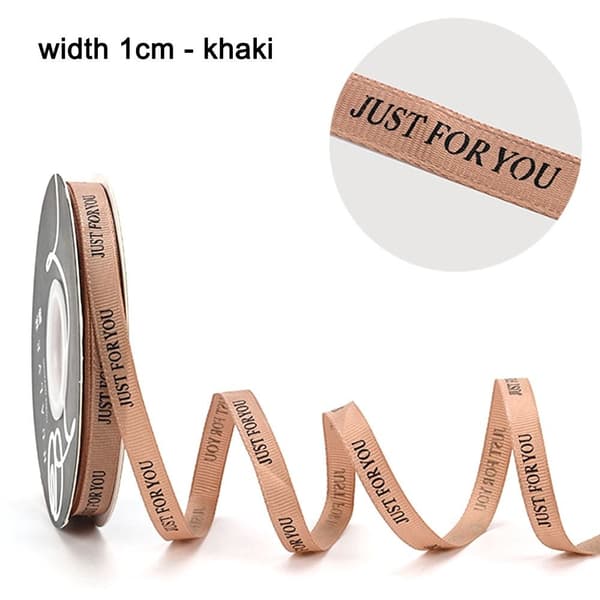 1 rull silkebånd kakebånd BREDDE 1CM - KHAKI BREDDE 1CM - width 1cm - khaki