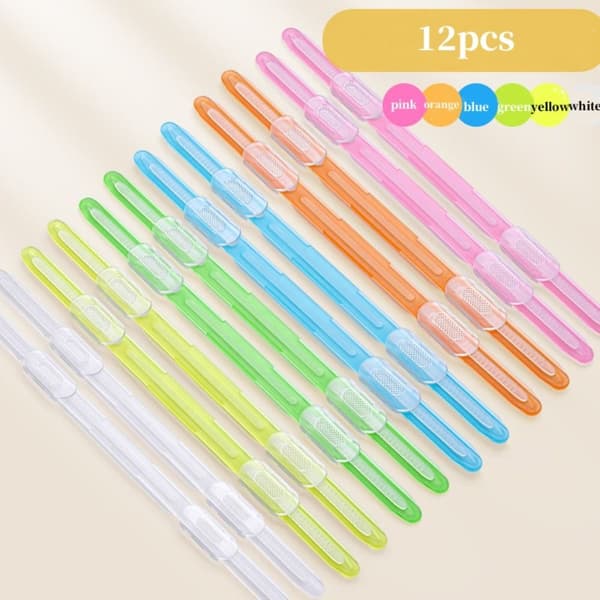 12 stk. Permklips Strip Løse Blad Klips A A A