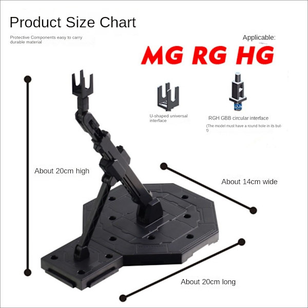 Model Figur Bracket Display Stand HVID HVID White