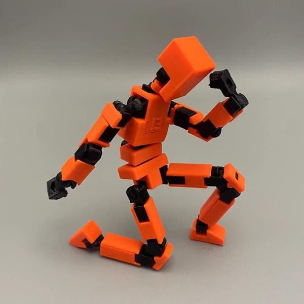 3D-printet Mannequin Legetøjsrobot Actionfigur BLÅ blue