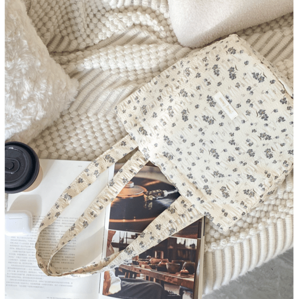 Bucket Axelväskor Tote Handväskor Eco Shoppingväska WHITE