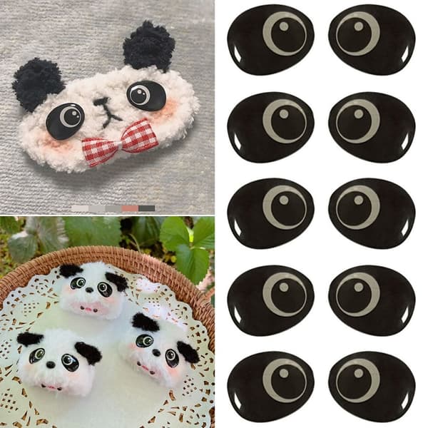Panda Dockor Ögon Glasdockor Ögon STIL A-10PAR STIL Style A-10Pair