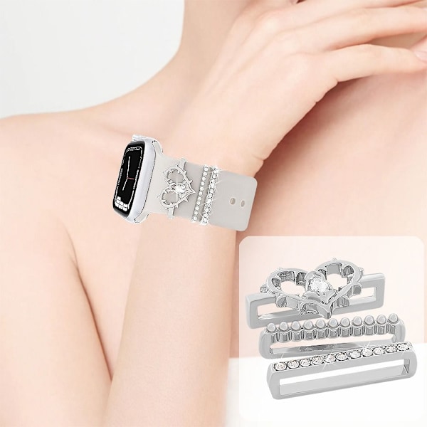 Klockarmbandsprydnad Dekorativ Ring SILVER Silver