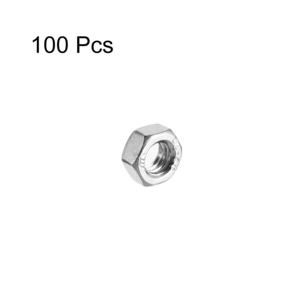 100 stk sekskantmutter sekskantmutter M5 muttere