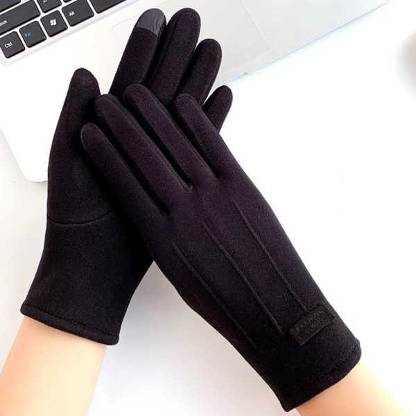 Finger Gloves Kosketusnäyttö Käsineet MUSTA Black