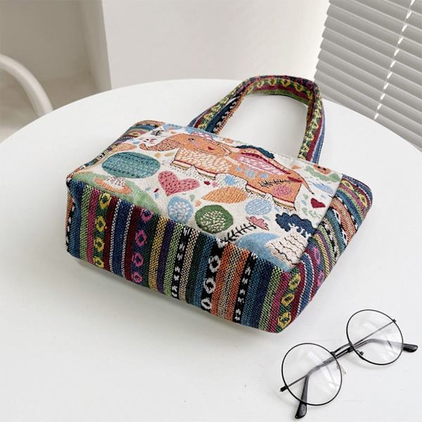 Lærred håndtaske broderi taske 1 1 1