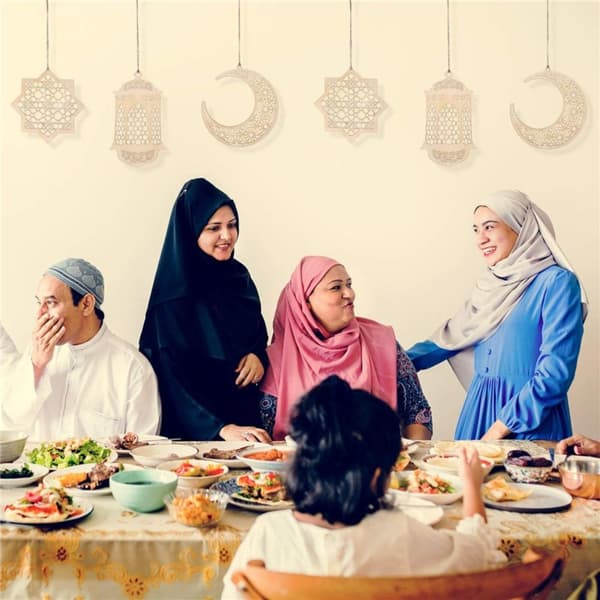 Træ Ramadan Dekoration Eid Banner Mubarak Håndværk 2 2