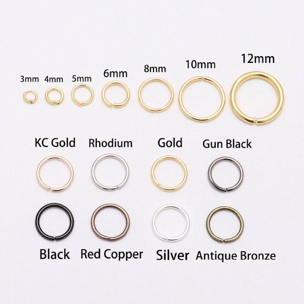 Åbne Jump Rings Split Rings Connectors 6MM4 4 6mm4