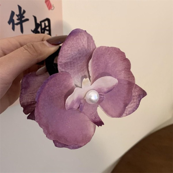 Butterfly Orchid Hair Claw Floral Hair Clip PURPLE purple