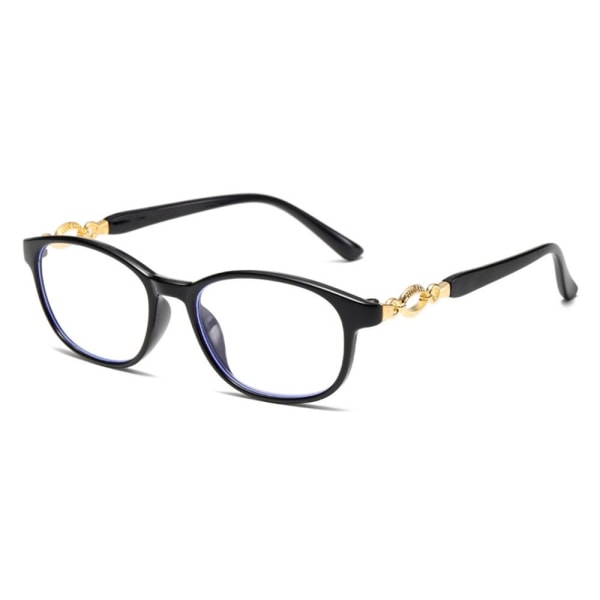 Lesebriller med anti-blått lys Firkantede briller SVART Black Strength 150