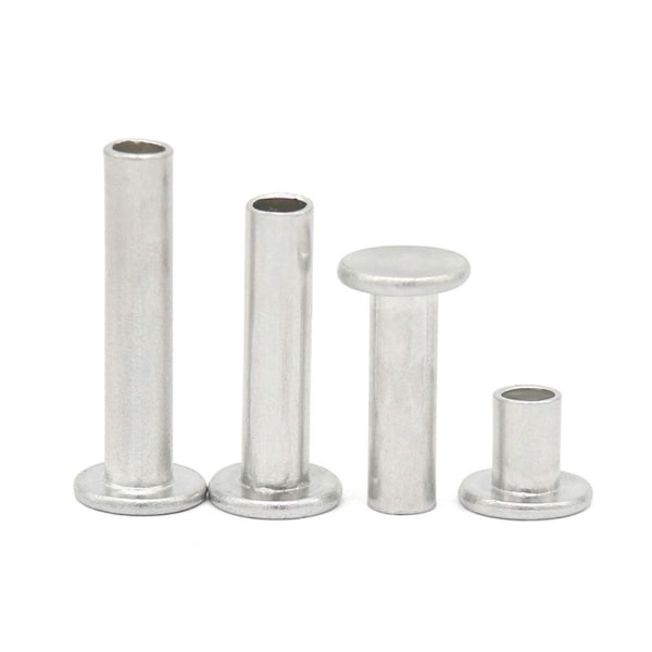 100 st aluminium platt fackverkshuvud Halvtubformade nitar M2.5 X M2.5 x 8mm